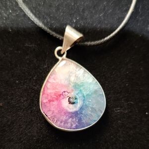 Elegant Multicolor Teardrop Pendant Necklace